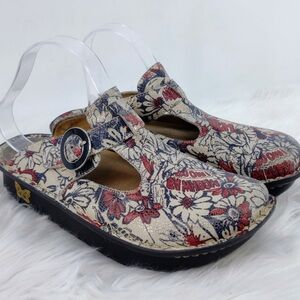 Alegria PG Lite Comic Book Leather Clogs Size EU 40